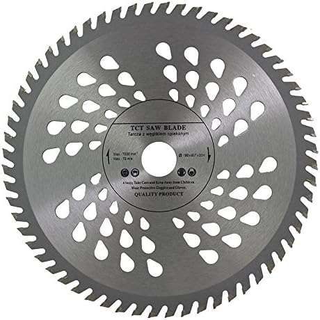 Circular Saw Blade (Skill Saw) 180mm x 20mm for Wood Cutting Discs Circular 180mm x 20mm x 60 Teeth, silver