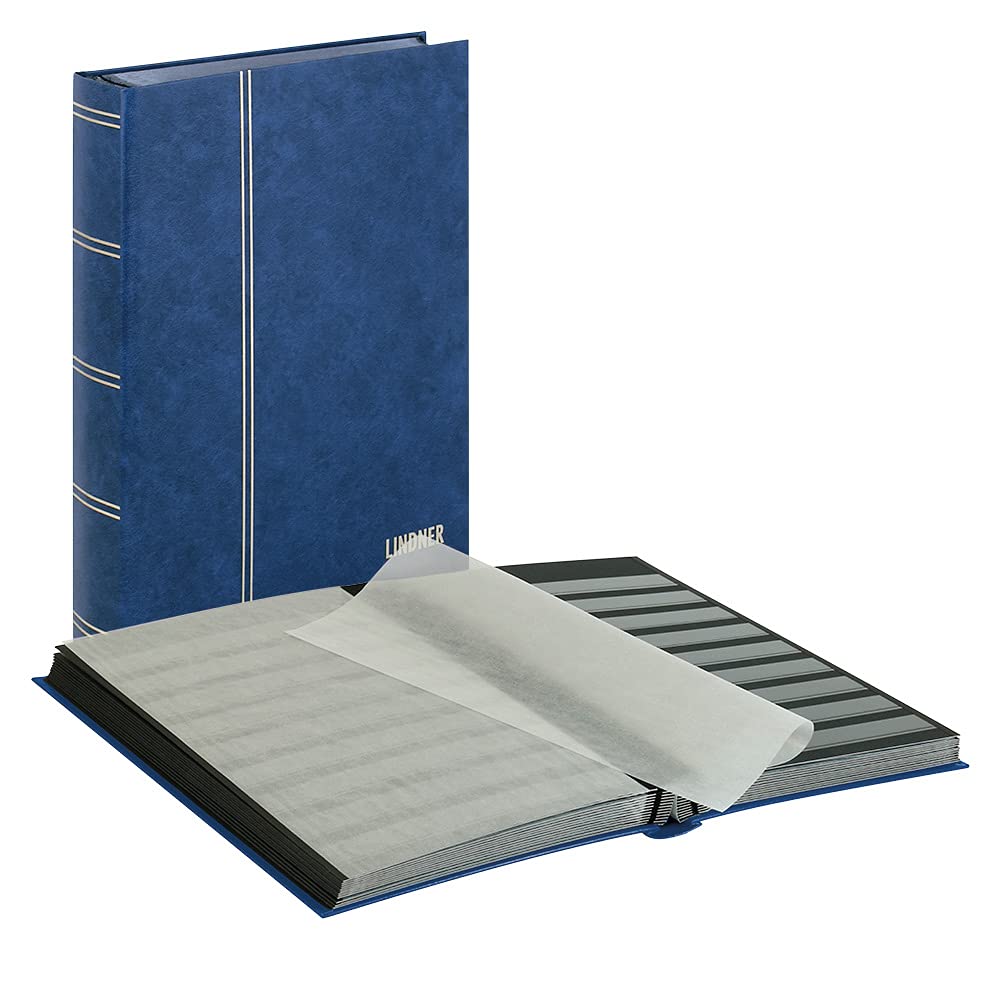 Lindner 1169-B Stockbook STANDARD with 48 black pages, 230 x 305 x 35 m, blue