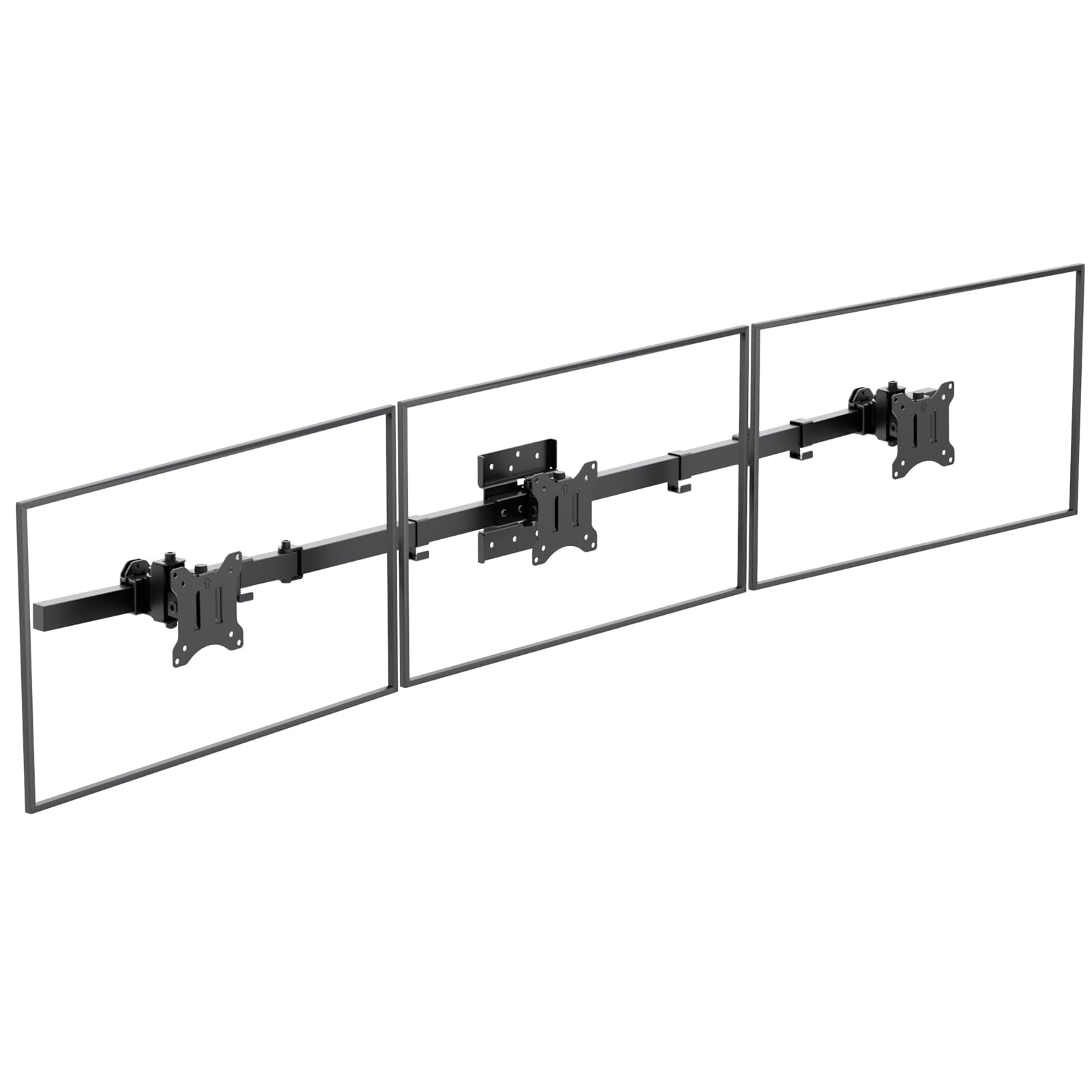 Photo 1 of WALI Triple Monitor Wall Mount for 17 to 32 Inch, Computer Monitor Arm for 3 Screens, Swivel Tilt Wall Mount with Mounting Holes 75x75/100x100mm, Per Arm Holds Up to 15.4lbs (013ARM), Black