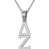 KING Delta Zeta Necklace 18" - Sterling Silver