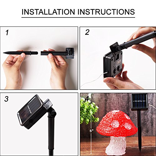 BRIGHT ZEAL Decorative Solar Powered LED Figure Light Acrylic Lighted