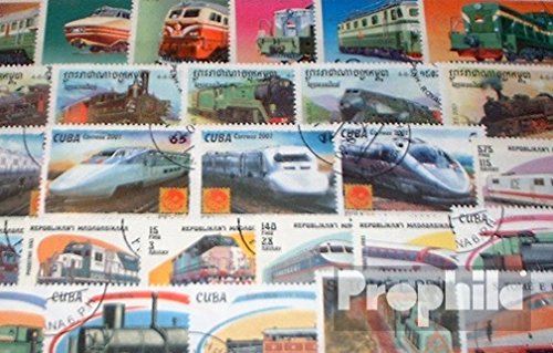 Prophila Collection Motives 50 various Railway stamps (Stamps for collectors) Trains/railway/funicular