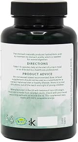 G&G Vitamins Betaine HCl with Pepsin 440mg Capsule 120 Vegan UK view 4