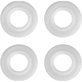 Toilet Drain Valve Seal Silicone 4-Pack for Niagara C7715-6 Replacement Gasket Flush Valve Washer Repair Parts Toilet Tank Leak Prevention White for Easy Install Wear-Resistant Gasket For Bathroom Use