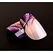 False Nails Bling Art French Fake Glitter Purple Squoval 24 Acrylic Medium Tips