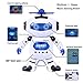 Alagoo Electronic Toy Robot Walking Dancing Singing Robot with Musical and Colorful Flashing Lights 360° Body Spinning Robot Toy Gift for Kids, Boys and Girls (White)