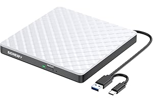 External DVD Drive USB 3.0 Type-C CD Burner Portable CD +/-RW Drive DVD Player for Laptop External CD Drive CD Reader Lecteur