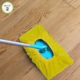 Evelots Microfiber Sweeper Cloth Head Adjustable, Assorted Colors,2 Pack