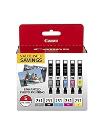 CanonInk CLI-251 BKCMYGY 5 COLOR PACK cartucho de tinta