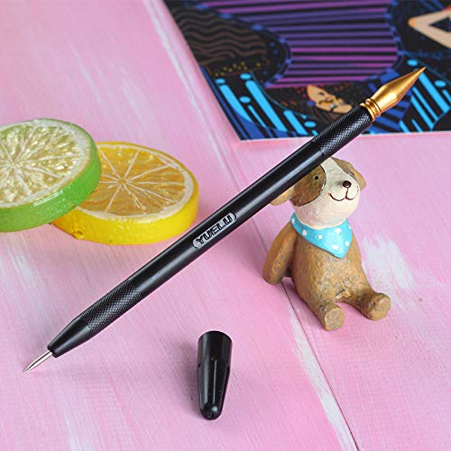 Pobec Scratch Color Pen, Scratch Art Tools, Scratch Paper Pens Coloring Stylus Scratch Paper Art Tool (Pack of 5 )
