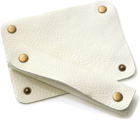 Amazon Co Jp Ninon ニノン ハンドルカバー バッグ 本革 2枚セット牛革 リアル 持ち手カバー 持ち手 トートバッグ レディース 通勤 通学 単色 ボタン スナップ オフホワイト アンティークゴールド 服 ファッション小物