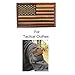 2 pieces Tactical USA Flag Patch -Subdued Tan- American Flag Embroidered Brown Border US United States of America Military Uniform Emblem Patches