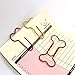 Creative Paperclips Cute Bone Shaped Paper Clamps for Office School, Assorted Color Pack of 100