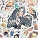 Homyu Stickers 50-Pcs PVC Decals of Retro Pin-up Girls Waterproof Sunlight-Proof DIY Ideals for Cars Motorbikes Skateboard Spinner Luggages Laptops
