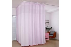 TTZ Hospital Curtain with Flat Hooks for Hospital Medical Clinic SPA Lab Cubicle Curtain Divider Privacy Screen (Color : Pale Purple, Size : 1*(15ft Wide x8ft Tall))