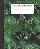 Composition Notebook: Mermaid Glitter Scales Pattern Faux Glam College Ruled Notebook Lined School Journal