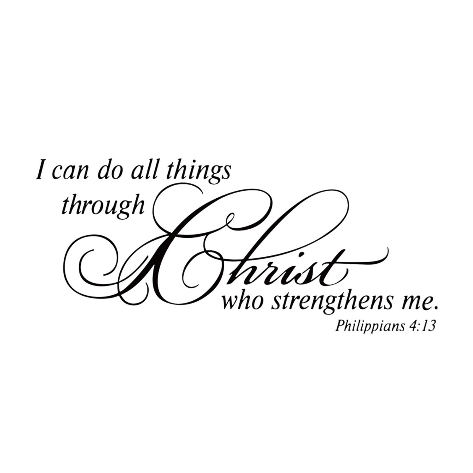 Desuibao I Can Do All Things Through Christ Who Strengthens me Wall Decal Stickers, Bible Quotes Verses Wall Decor, Philippians 4 13, Christian Spiritual Wall Art, Vinyl Inspiration Religious Decor