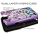 LG Fiesta LTE Case, LG X Charge, LG X Power 2 Hybrid Dual Layer Protection Hard Cover Jewel Rhinestone [Shock Resistant Defender] Crystal Bling Case LG X Power2 by Zase (Diamond Purple Mandala Flower)