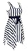 DANIFY Women's One Piece Swimsuit Sailor Striped Plus Size Swimwear Cover up Swimdress