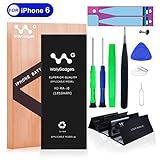 WallyGadgets iPhone 6 Battery Replacement Kit with Complete Repair Tools,Adhesive Tape,Tempered Glass Screen Protector and Instructions - 1810mAh 0 Cycle - 24 Month Warranty