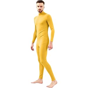 Cltopsku Adult Spandex Bodysuit Halloween Costumes Unitard Onesie Jumpsuits | Zentai Suit Turtleneck Long Sleeve One Piece Un