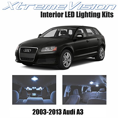 XtremeVision Audi A3 2003-2013 (12 Pieces) Cool White Premium Interior LED Kit Package + Installation Tool
