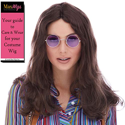 Amazon Com Hippie Unisex Color 6 Brown Sepia Wigs Deluxe 23