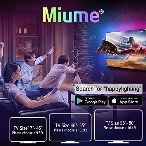 Miume Music Tv Led Backlight With a 16.4ft Is Suitable For 5675 Inch