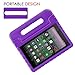 NEWSTYLE Kids Case for Fire 7 2015 2017 Shockproof Light Weight Super Protection Cover Handle Stand for Children for Amazon Kindle Fire 7 inch Display (5th & 7th Generation, 2017 Release) Purple