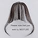 BESTLEE Synthetic Hair One Piece Straight Clip in Hair Extensions Flat Air Fringe Front Bangs with Hair Temples (Dark Brown)