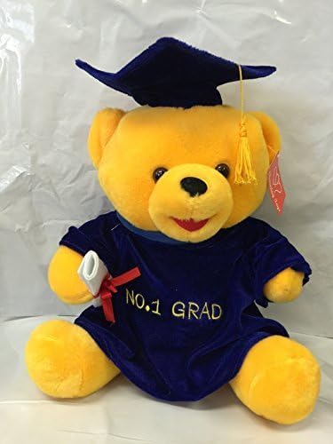 14" Graduation Bear Plush with Cap, Gown and Diploma Plush [Graduation Gift}