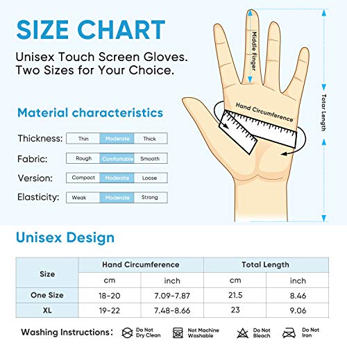 Touchscreen Winter Gloves for Men Women - Warm Knit Gloves with Thickened Cuff & Anti-Slip Palm, 3 Finger Touchscreen for Texting & Driving - Thumbnail 6
