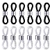 BronaGrand 12pcs Rubber Metal Ends for Eyeglass Chain Necklace Chain (6pcs Black Color +6pcs Clear Color)