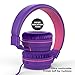 AILIHEN I35Bulk Classroom Kids Headphones (5 Pack) for K-12 School Class Sets Student Children 93dB Volume Limited Wired Foldable Headset for Study Library Computer Lab Testing Centers (Purple)…