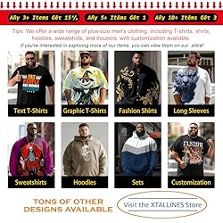 xtalline Big and Tall Men T Shirts Graphic Tee