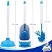 MR.SIGA Soft Bristle Toilet Brush with Holder and 1 Free Plunger