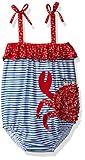 Mud Pie Baby Girls' Swimsuit One Piece, Crab, 3 Toddler
