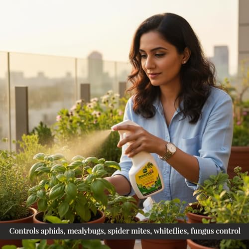 Parle Ropvatika 250ml Neem Oil Spray for Plants | Ready to Use House Plant Bug Killer | Organic Pest Control for Aphids, Mealybugs, Whiteflies & Fungal Infections | Natural Indoor & Outdoor Plant Care