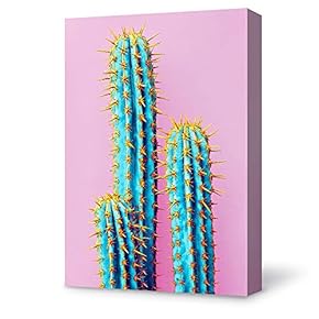Canvas Wall Art Plant Succulents Plant Office Canvas Painting Wall Poster Decor for Living Room Wooden Framed Home Decorations - 12x18 inches