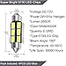 NAKOBO Super Bright 36mm Festoon 6500K White Light 6-SMD 5730 Chipsets Canbus Error Free for 6411 6413 6418 DE3423 C5W Car Interior Dome License Plate Door Lights (pack of 4)