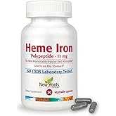 NEW ROOTS HERBAL Heme Iron Supplement | 4-in-1 Formula with Vitamin C, B12, Folate for Best Absorption | Raise Hemoglobin & Ferritin for Women & Men, Low-FODMAP (30 Capsules)