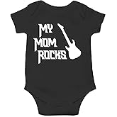 AW Fashions My Mom Rocks Baby Bodysuit Funny Adorable Newborn Romper Infant Clothing Cute Boy Girls Outfit