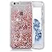 Urberry Iphone 7PLUS Case,Running Glitter Cover, Sparkle Love Heart, Creative Design Flowing Liquid Floating Luxury Bling Glitter Sparkle Hard Case for 5.5inch iPhone 7PLUS with a Screen Protector