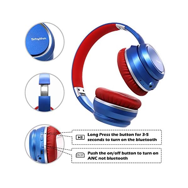 Noise-Cancelling-Headphones-Wireless-Bluetooth-50Srhythm-2020-Version-NC15-Foldable-Over-ear-Headset-with-Microphones-for-Online-ClassHome-OfficeTVPCCell-Phone Srhythm Noise Cancelling Headphones Wireless Bluetooth 5.0, NC15 Foldable Over-ear Headset with Microphones for Online…