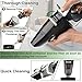 LOLLDEAL Rechargeable Cordless Handheld Vacuum, Powerful Hand Vacuum Cleaner, 12V 100W with Quick Charge, Light Weight Portable Hand Held Vacuum, Durable Stainless Steel Filter, Carry Bag, Black