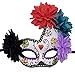 Women's Masquerade Mask Mexican Day of The Dead Sugar Skull Eyemask Masque Fancy Dress (X Purple)