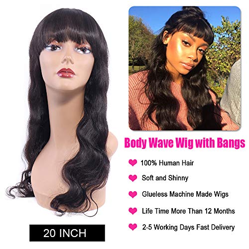 Body-Wave-Human-Hair-Wigs-with-Bangs-Brazilian-Virgin-Hair-Wigs-None-Lace-Front-Wigs-Glueless-Machine-Made-Wigs-for-Black-Women-150-Density-Natural-Color-22-Inch