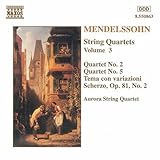 Disco de Felix Mendelssohn: «Mendelssohn: String Quartets, Vol. 3» (Anverso)