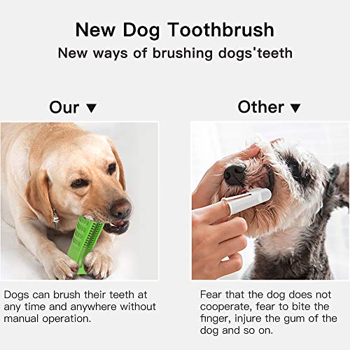 BAYCHEER Dog Toothbrush Natural Silica Gel Material Chew Toys for Tooth Cleaning for Your Dog