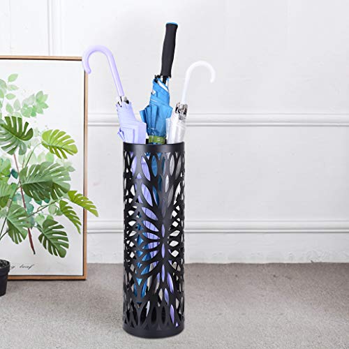 Allywit Umbrella Holder Umbrellas Stand Indoor Umbrella Rack for Office, Home, Round Metal Umbrella Stand Entryway Freestanding Umbrella Holder Rack Organizer (Black)